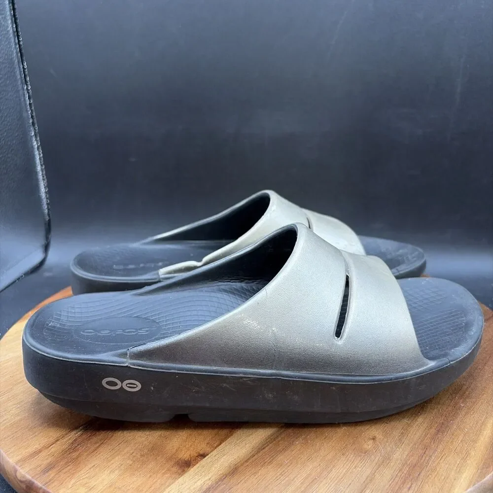 OOFOS OOahh Luxe Slide Womens Size 8 Sandals Recovery Slip On Shoes